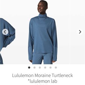 NWT Lululemon Moraine Turtleneck *lululemon lab Oil Slick Blue size S